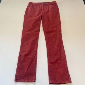 Talbots Pant Trouser Corduroy Rust Red Heritage Classic Winter Preppry Stretch